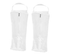 HOODANCOS 2 Pcs Large White Boots Storage Bags 28x20x48cm, Portable Dustproof Shoe Organizer for Short and Long Boots, Travel Carrying and Protection Covers
