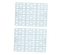 HOODANCOS 2 Pcs Plastic Rabbit Foot Mat for Pet Cage with 4 Fixed Tabs, Comfortable Square Playpen Mat for Rabbit and Guinea Pig, Easy Cleaning Design Suitable for Bathroom and Living Room