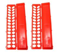 HOODANCOS 2 Pcs Poultry Feeding Troughs Chicken Feeders Anti-splash Bite Resistant Feeding Dishes for Chickens Ducks Geese Cage Installation