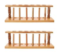 HOODANCOS 2 Pcs Wooden Laboratory Test Tube Rack Holder for School and Scientific Research Storage and Organization