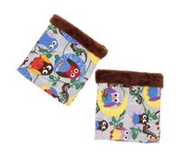 HOODANCOS 2 Pieces Large Hamster Sleep Bag Warm Sleeping Pouch for Hamsters and Guinea Pigs, Soft Hidden Pet Bed for Small Animals, Suitable for Squirrel and Hedgehog Cages Random Style