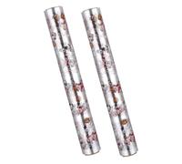 HOODANCOS 2 Roll Christmas Cellophane Roll Wrap Clear Santa Claus Pattern Florist Wrapping Paper for Flower Bouquets Baskets Holiday Packaging Supplies Easy-use Film