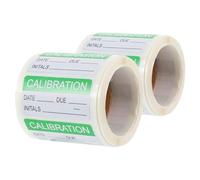 HOODANCOS 2 Rolls 300pcs Self-Adhesive Calibration Stickers for Ground Transport Quality Control, Writable Label Markers Waterproof Self-Laminating Paper for Inspection and Office Use