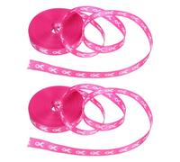 HOODANCOS 2 Rolls Breast Cancer Awareness Ribbon 10Mm X 9M Pink Decorative Ribbon for Wrapping, Craft Bows, Event Decorations and Support Awareness Activities