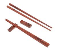 HOODANCOS 2 Sets Panda Design Chopsticks with Holder Reusable Natural Wood Asian Dinnerware for Sushi Bento Accessories Unique Chinese Keepsake Gift for Lunar Year and Travel Souvenirs