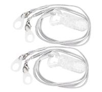 HOODANCOS 2 Sets Portable Bte Hearing Aid Protection Ropes Clips Anti-lost Hanging Lanyards for Adults Seniors Practical Hearing Aid Accessories
