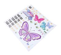 HOODANCOS 2 Sheets Growth Chart Sticker Growth Chart Decals Boys Creative Butterflies Pattern PVC Wall Stickers for Interior Walls Nursery Room Height Markers Tracking Easy to Use