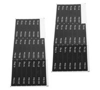HOODANCOS 2 Sheets Wear-Resistant Black PC Weight Labels with Strong Adhesion for Weight Plates and Gym Machine Labels, Number Tags for Professional Facilities and Home Gyms