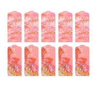 HOODANCOS 20 Pcs Japanese Style New Year Red Packets and Wedding Red Envelopes Set, Large Gold Fan and White Flower Designs, Flat-Lying Festival Money Packets for Lunar New Year and Wedding