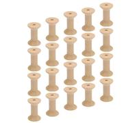 HOODANCOS 20 Pcs Vintage Unfinished Wooden Spools Hourglass Shaped Bobbins for Sewing Thread Wire Weaving DIY Craft Activities and Decorative Purposes