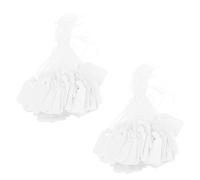 HOODANCOS 200pcs Price Display Label Paper Price Sign Quick Writing Easy Labeling White Hanging Tags for Retail Stores Jewelry Stationery