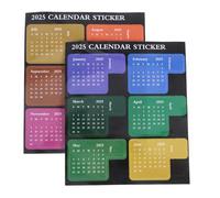HOODANCOS 2025 Planner Calendar Labels with Adhesive Tabs, Multi-Functional Monthly Stickers for Notebook and Diary Use
