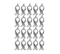 HOODANCOS 20pcs Alloy Hope Letter Charm Pendants with Unique Shape Design and Fine Workmanship Silver Ribbon DIY Jewelry Making Accessories for Necklace and Bracelet