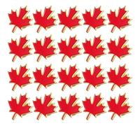 HOODANCOS 20pcs Canada Pin Maple Leaf Red Iron Metal Brooch for Daily and Formal Wear on Clothes Bags Hats
