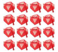 HOODANCOS 20pcs Chinese Style Red Gold Double Happiness Candy Boxes Tassel, Small Wedding Favor Boxes for Chinese Wedding Souvenirs and Party Packaging