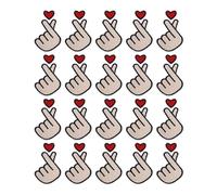 HOODANCOS 20pcs Clothing Patches Accessories Embroidery Patch for Shirts Clothes Multi Bright Colors Sew on Not Easy to Fade Chic Fashionable DIY and Occasions