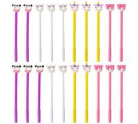 HOODANCOS 20pcs Donut Gel Pens for Smooth Writing Plastic Body Cute Cartoon Style Multi-function Ink Pens for School and Office Supplies