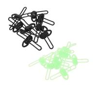 HOODANCOS 20pcs Fishing Hook Keeper Silicone Lure Holder with Black Luminous Design for Secure Night Fishing Stable Hook Attachment and Reliable Bait Protection Accessories