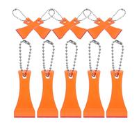 HOODANCOS 20Pcs Lotto Scratch Off Tool Plastic Scraper Keychain Scoop Shape Card Remover for Lottery Tickets Voucher Code Revealing Portable Red