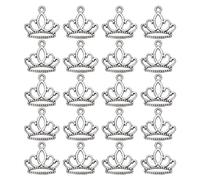 HOODANCOS 20pcs Lotus Nail Crown Gems Vintage Necklace Crown Keychain Hanging Necklace Pendants Necklace Connector Vintage Pendant Charm Necklace Vintage Crown Pendant Jewelry Necklace Iron