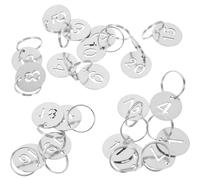 HOODANCOS 20pcs Metal Id Tags Key Classification Tags 23mm Round Stainless Steel Numbered Key Identifiers Quick Identification Organizing Labeling Cabinet