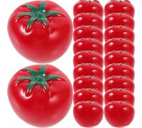 HOODANCOS 20pcs Mini Artificial Tomato Models Made of Sturdy Resin, Realistic Lifelike Red Miniature Fruit, for Table Centerpieces and Educational Teaching about Tomatoes