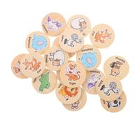 HOODANCOS 20pcs Montessori Wooden Memory Matching Game Cards for Preschool Early Cognitive Development Educational Enhancing Thinking and Problem Solving Skills