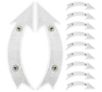 HOODANCOS 20pcs Professional Bicycle Reflectors Replaceable Reflective Signs for Motorbike and Touring Car with White Plastic Material, Easy to Carry and Use for Workplace and Home Safety