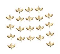 HOODANCOS 20Pcs Pure Copper Leaf Pendants for DIY Accessories Vintage Style Hanging Leaves Ornaments for Craft Projects for Weddings and Home Decor