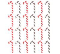 HOODANCOS 20Pcs Red and Coffee Mini Candy Cane DIY Phone Case Decor Accessories Soft Clay Christmas Ornaments Creative Holiday Charms for Phone Decoration and Crafting
