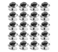 HOODANCOS 20pcs Stainless Steel Pin Backs Brooch Butterfly Clutch Locking Pins Replacement for Jewelry Making DIY Crafts 10mm Flat Badge Holder Suitable for Brooches