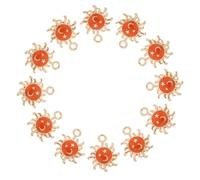 HOODANCOS 20pcs Vintage Sun Pendants with Smiling Faces Tiny Alloy Charms for DIY Jewelry Making Cute Keychain Earring Necklace Bracelet Accessories Fun Gift for Women