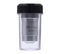 HOODANCOS 20x Achromatic Steel Microscope Objective Lens, 20.2mm Mounting Thread and 0.55mm Working Distance Designed for Laboratory Analysis