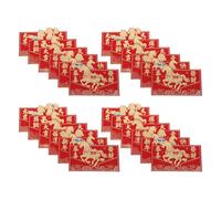 HOODANCOS 24Pcs 2026 Year of The Horse Red Envelopes, Matte Horizontal Long Red Pocket Set for Chinese New Year Spring Festival, Lucky Money Packets for Giving