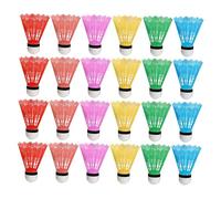 HOODANCOS 24Pcs Colorful Plastic Badminton Shuttlecocks Lightweight Shuttlecock for Indoor Outdoor Play and Easy to Handle Safe Foam Ball Heads Random Color