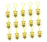 HOODANCOS 24pcs Cute Bee Keyrings Compact Purse Bag Charms Party Favors for Car Key Holders Stylish Pendant Decorations for Wedding Birthday