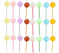 HOODANCOS 24pcs Glow-in-the-dark Lollipop Charms Candy Accessories for DIY Jewelry Making, Earrings, Keychains, and Birthday Craft Decorations