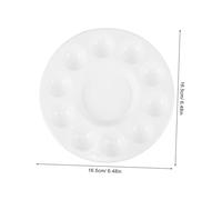 HOODANCOS 24pcs Round Paint Mixing Palette Tray with Wells Portable Plastic Artist Palette for Acrylic Oil Watercolor Paints Lightweight Compact Design for DIY Art Craft Studio Painting