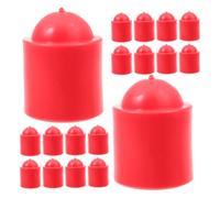 HOODANCOS 25pcs Red Pool Cues End Protectors Rubber Covers Billiard Rod Bottom Covers Snooker Cue End Protection Red Rubber Caps for Billiard Transport and Vibration Reduction