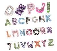 HOODANCOS 26Pcs Z Rhinestone Letter Charms Alphabet Pendants for DIY Jewelry Making Bracelet Earrings Necklace Crafts Mixed Colors