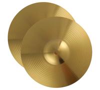 HOODANCOS 2pcs 10-inch Brass Jazz Drum Cymbals Set for Drum Kits Metal Crash Cymbals for Practice and Performance Suitable for Percussion Instruments and Sets