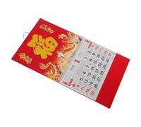 HOODANCOS 2Pcs 2026 Year of the Horse Feng Shui Wall Calendar with Lucky Fu Character, Full Year Monthly Tear-Off Chinese Lunar Planner for Home, Office, Restaurant Decorations