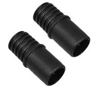 HOODANCOS 2pcs 22mm Threaded Pole Handle Tip Extension Adapter for Metal Rod Mop Broom Brush, Black Threaded End Connector Compatible with Straight Telescopic Poles for Household Cleaning