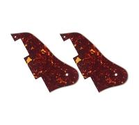HOODANCOS 2Pcs Acoustic Guitar Pickguard Set Tortoise Shell Protective Adhesive Pick Guards for Folk Guitar Strumming Acoustic Pickguard Replacement Accessory