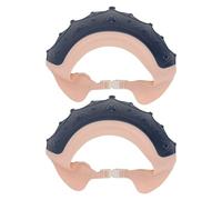 HOODANCOS 2pcs Baby Waterproof Silicone Shampoo Caps Protective Bathing Hats for Taking A Shower with Cartoon Shape Navy Blue Design
