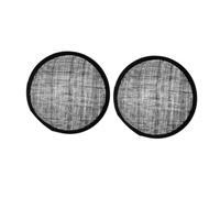 HOODANCOS 2pcs Black Round Linen Mesh Felt Hat Support Base for Women DIY Fascinator Hat Making, Practical Cap Accessories for Wedding and Craft Projects