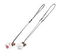 HOODANCOS 2pcs Car Decoration Accessory Glass Hanging Decor with Hydrangea Air Perfume Bottle, Contemporary Design, Create Romantic Atmosphere for Bathroom and Cabinet