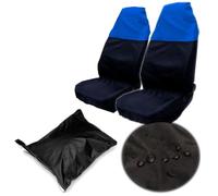 HOODANCOS 2pcs Car Seat Cover Breathable Nylon Vehicle Seat Protector for Suv Pickup Automobiles Dirt-resistant Washable Wear-resistant Black and Blue
