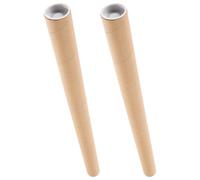 HOODANCOS 2Pcs Cardboard Poster Tubes with Caps, 50X10Cm Kraft Paper Cylinder Mailers for Artwork Storage and Shipping, Protective Drawing Storage Tubes for Architects and Artists