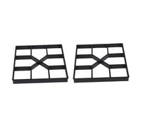 HOODANCOS 2pcs Cement Floor Tile Mold for DIY Garden Path Maker Lightweight Concrete Brick Mold for Patio and Decoration